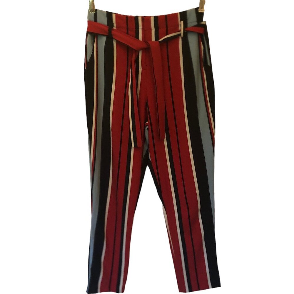 Romeo & Juliet Couture vertical-stripe pants w/ pockets sz M